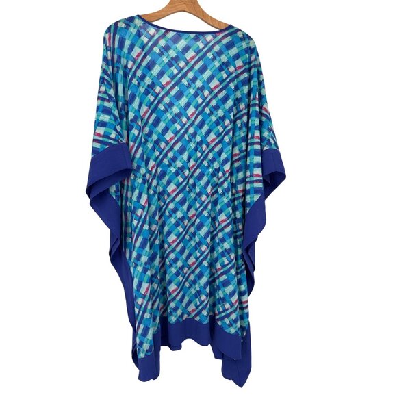 Isaac Mizrahi Live! Bridgehampton Border Print Chiffon CoverUp size 2x 3x plus - Picture 5 of 5